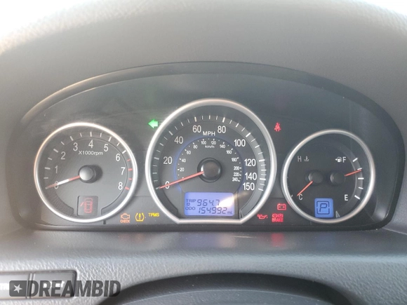 2010 Hyundai Veracruz Limited with VIN KM8NUDCC0AU103920, listed as a Copart auction lot 56100155 with 154,992 mi miles and Clean Title. Bid and sale history available at DreamBid. Image 9.