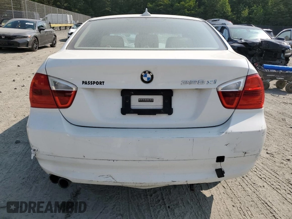 2008 BMW 3 Series 328xi with VIN WBAVC93558K043660, listed as a Copart auction lot 58417795 with Not provided miles and Salvage title. Bid and sale history available at DreamBid. Image 6.