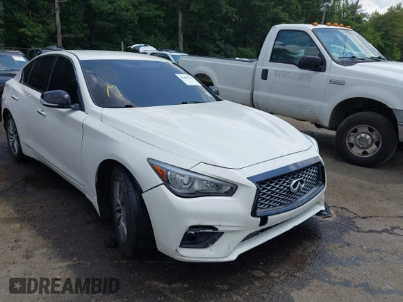 2021 Infiniti Q50 Pure with VIN JN1EV7AR7MM752535, listed as a IAAI auction lot 42683119 with 45,121 mi miles and . Bid and sale history available at DreamBid. Image 6.