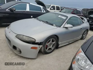 1998 Mitsubishi Eclipse GS-T with VIN 4A3AK54F1WE048951, listed as a Copart auction lot 76636714 with 162,725 mi miles and Salvage Title. Bid and sale history available at carsss.com. Image 1.