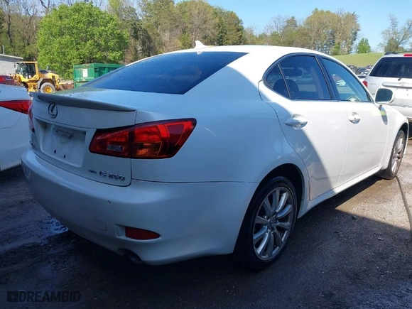 2007 Lexus IS 250 with VIN JTHCK262972008770, listed as a IAAI auction lot 41994864 with 176,534 mi miles. Bid and sale history available at carsss.com. Image 4.