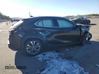2021 Lexus UX with VIN JTHR9JBH7M2050957, listed as a Copart auction lot 42299095 with 0 mi miles and Salvage Title. Bid and sale history available at carsss.com. Image 3.