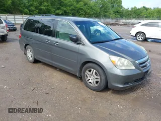 2007 Honda Odyssey EX z VIN 5FNRL38477B406473, wystawiony jako IAAI lot #42364081 z przebiegiem 214 511 mil mil oraz . Historia ofert i sprzedaży dostępna na DreamBid. Obrazek 1.
