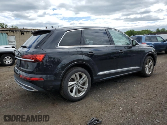 2021 Audi Q7 Premium Plus with VIN WA1LXAF76MD038019, listed as a Copart auction lot 57455365 with 30,848 mi miles and Salvage title. Bid and sale history available at DreamBid. Image 3.