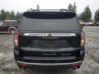 2021 Chevrolet Tahoe Premier with VIN 1GNSKSKD5MR231077, listed as a Copart auction lot 84274084 with 53,932 mi miles and Salvage Title. Bid and sale history available at carsss.com. Image 6.