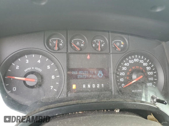 2009 Ford F-150 XL with VIN 1FTRW12W09FA68807, listed as a Copart auction lot 57811775 with 256,731 mi miles and Salvage title. Bid and sale history available at DreamBid. Image 9.