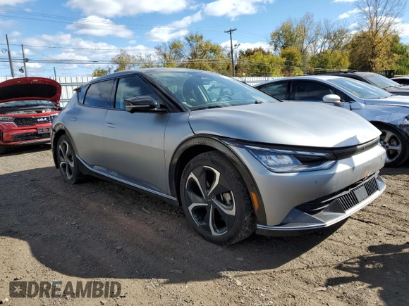 2022 Kia EV6 GT-Line with VIN KNDC3DLC2N5027633, listed as a Copart auction lot 76138314 with 64,558 mi miles and Salvage Title. Bid and sale history available at carsss.com. Image 4.