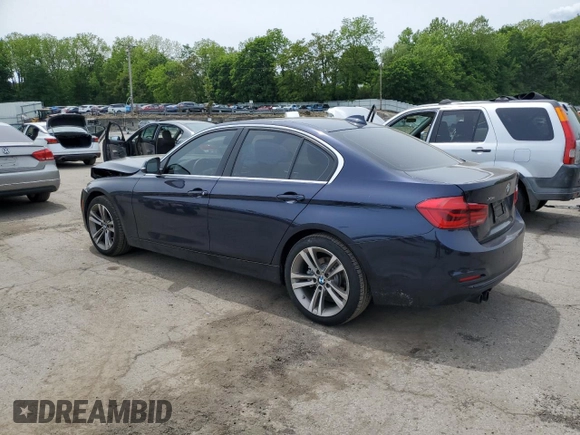 2017 BMW 3 Series 330i xDrive with VIN WBA8D9G31HNU65104, listed as a Copart auction lot 58523515 with 54,856 mi miles and Salvage title. Bid and sale history available at DreamBid. Image 2.