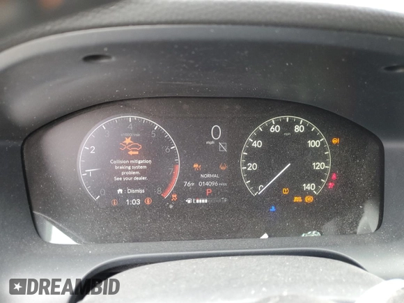 2024 Honda HR-V Sport with VIN 3CZRZ2H53RM756936, listed as a Copart auction lot 49142525 with 14,096 mi miles and Salvage Title. Bid and sale history available at carsss.com. Image 9.