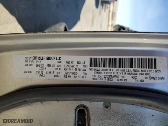 2011 Ram 2500 SLT with VIN 3D7TT2CT2BG509985, listed as a Copart auction lot 44637205 with 0 mi miles and Salvage Title. Bid and sale history available at carsss.com. Image 12.