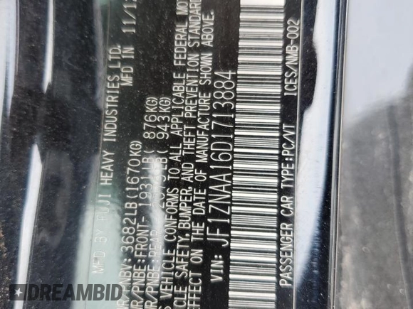 2013 Scion FR-S z VIN JF1ZNAA16D1713884, wystawiony jako Copart lot #44968414 z przebiegiem 102 977 mil mil oraz Czysty tytuł • Clean title. Historia ofert i sprzedaży dostępna na DreamBid. Obrazek 13.