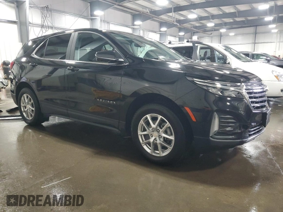 2023 Chevrolet Equinox LT with VIN 3GNAXUEG4PL107537, listed as a Copart auction lot 52333615 with 46,824 mi miles and Salvage Title. Bid and sale history available at DreamBid. Image 4.
