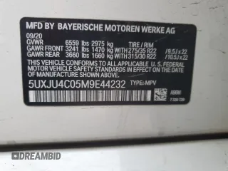 2021 BMW X5 M50i with VIN 5UXJU4C05M9E44232, listed as a Copart auction lot 53387665 with 49,978 mi miles and Salvage Title. Bid and sale history available at DreamBid. Image 15.