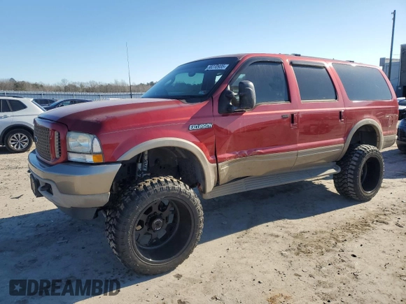 2003 Ford Excursion с VIN 1FMSU45F63EA16188, выставлен на аукционе Copart как лот 88310935 с пробегом 319 398 миль миль и Чистый • Clean title. История ставок и продаж доступна на DreamBid. Изображение 1.
