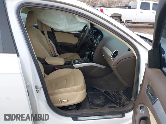 2013 Audi A4 Premium Plus with VIN WAUFFAFLXDN046666, listed as a IAAI auction lot 41074023 with 92,092 mi miles and . Bid and sale history available at DreamBid. Image 5.