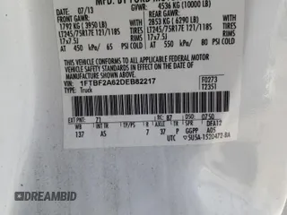 2013 Ford F-250 XL с VIN 1FTBF2A62DEB82217, выставлен на аукционе Copart как лот 53609524 с пробегом 74 181 миль миль и Чистый • Clean title. История ставок и продаж доступна на DreamBid. Изображение 12.