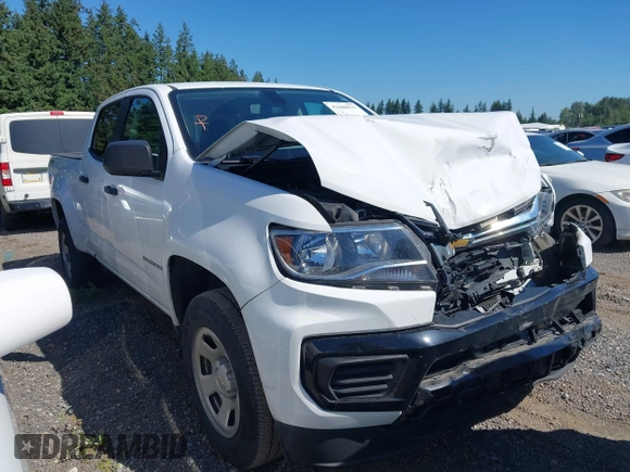 2021 Chevrolet Colorado 4WD Work Truck with VIN 1GCGTBEN0M1233723, listed as a IAAI auction lot 42600025 with 58,906 mi miles and . Bid and sale history available at DreamBid. Image 1.