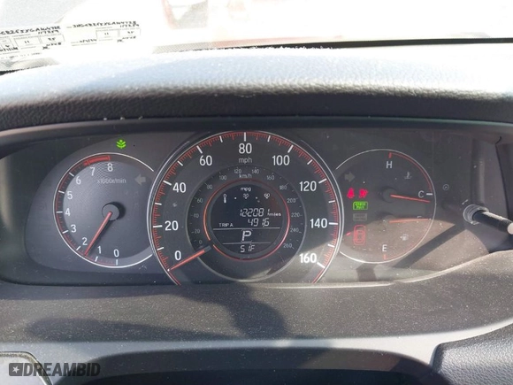2016 Honda Accord Sedan Sport with VIN 1HGCR2F5XGA104728, listed as a IAAI auction lot 41794259 with 122,081 mi miles. Bid and sale history available at carsss.com. Image 7.