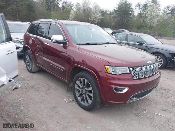 2017 Jeep Grand Cherokee Overland with VIN 1C4RJECG6HC719001, listed as a IAAI auction lot 41795517 with 103,076 mi miles. Bid and sale history available at carsss.com. Image 1.