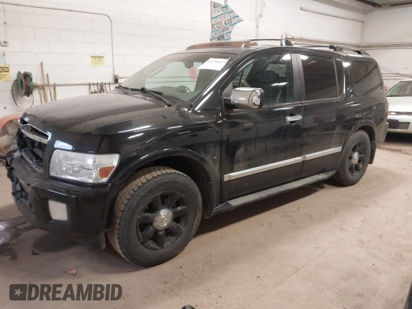2005 Infiniti QX56 with VIN 5N3AA08CX5N808272, listed as a IAAI auction lot 41790423 with 199,524 mi miles. Bid and sale history available at carsss.com. Image 2.