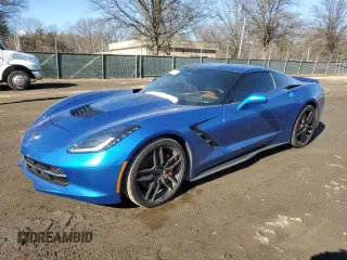 2014 Chevrolet Corvette Z51 3LT with VIN 1G1YM2D71E5129832, listed as a Copart auction lot 42787075 with 68,404 mi miles and Salvage title. Bid and sale history available at DreamBid. Image 1.