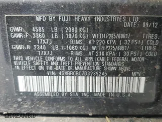 2013 Subaru Outback 2.5i Premium with VIN 4S4BRCBC7D3239245, listed as a Copart auction lot 53848745 with 169,254 mi miles and Clean Title. Bid and sale history available at carsss.com. Image 13.