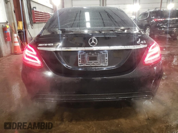 2017 Mercedes-Benz C 43 AMG with VIN 55SWF6EB3HU223800, listed as a Copart auction lot 42939435 with 102,460 mi miles and Salvage Title. Bid and sale history available at DreamBid. Image 6.
