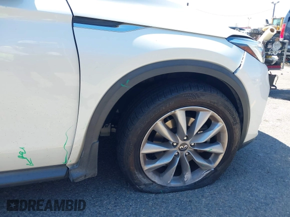 2019 Infiniti QX50 Luxe with VIN 3PCAJ5M10KF128308, listed as a IAAI auction lot 42242771 with 97,257 mi miles and . Bid and sale history available at DreamBid. Image 6.