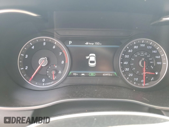 2019 Genesis G70 Advanced with VIN KMTG44LA9KU019674, listed as a Copart auction lot 63004515 with 60,493 mi miles and Salvage title. Bid and sale history available at DreamBid. Image 9.