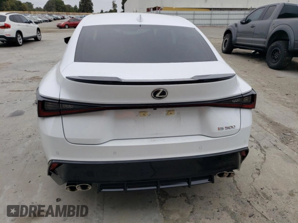 2023 Lexus IS with VIN JTHAP1D28P5003371, listed as a Copart auction lot 62139904 with 15,662 mi miles and Salvage Title. Bid and sale history available at carsss.com. Image 6.