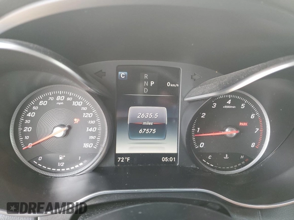 2018 Mercedes-Benz C 300 with VIN WDDWJ4JB7JF736453, listed as a Copart auction lot 50790205 with 67,575 mi miles and Salvage Title. Bid and sale history available at carsss.com. Image 9.
