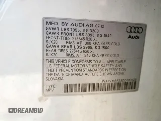 2013 Audi Q7 Prestige with VIN WA1VMBFE5DD003039, listed as a Copart auction lot 58448535 with 159,677 mi miles and Clean title. Bid and sale history available at DreamBid. Image 13.
