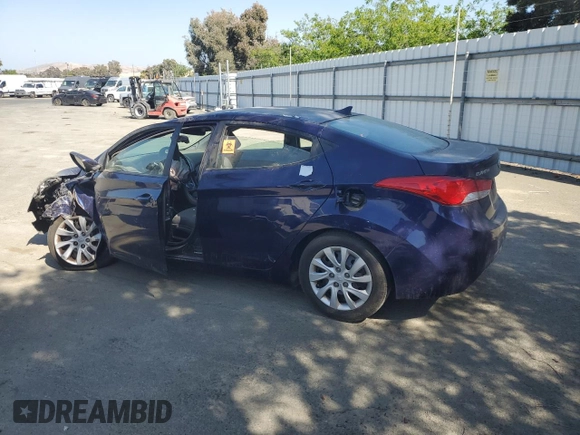 2013 Hyundai Elantra Limited with VIN 5NPDH4AE9DH160415, listed as a Copart auction lot 54180605 with 52,557 mi miles and Salvage Title. Bid and sale history available at DreamBid. Image 2.