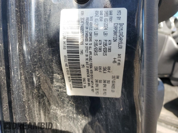 2005 Chrysler PT Cruiser with VIN 3C4FY48B55T602709, listed as a Copart auction lot 77111854 with 113,862 mi miles and Salvage Title. Bid and sale history available at carsss.com. Image 13.