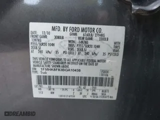2011 Ford Explorer Limited with VIN 1FMHK8F83BGA10438, listed as a IAAI auction lot 41435283 with 172,128 mi miles. Bid and sale history available at carsss.com. Image 9.