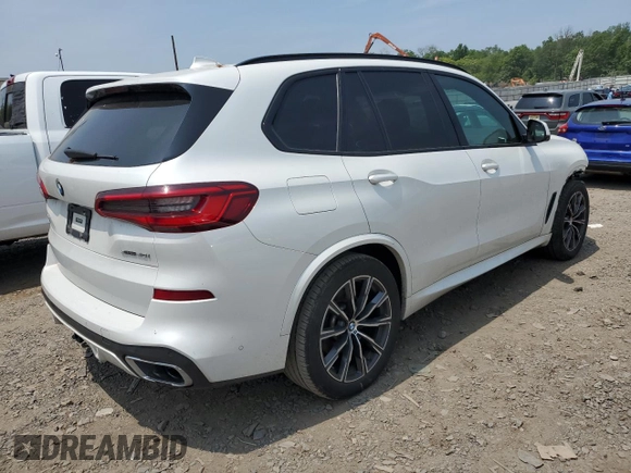 2019 BMW X5 xDrive40i with VIN 5UXCR6C51KLL23163, listed as a Copart auction lot 58598455 with 151,698 mi miles and Salvage title. Bid and sale history available at DreamBid. Image 3.