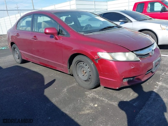 2009 Honda Civic Sdn LX with VIN 19XFA16539E026449, listed as a IAAI auction lot 41876531 with 280,224 mi miles. Bid and sale history available at carsss.com. Image 1.