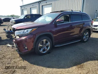2019 Toyota Highlander Limited with VIN 5TDDZRFH5KS944272, listed as a Copart auction lot 62343035 with 81,886 mi miles and Salvage title. Bid and sale history available at DreamBid. Image 1.