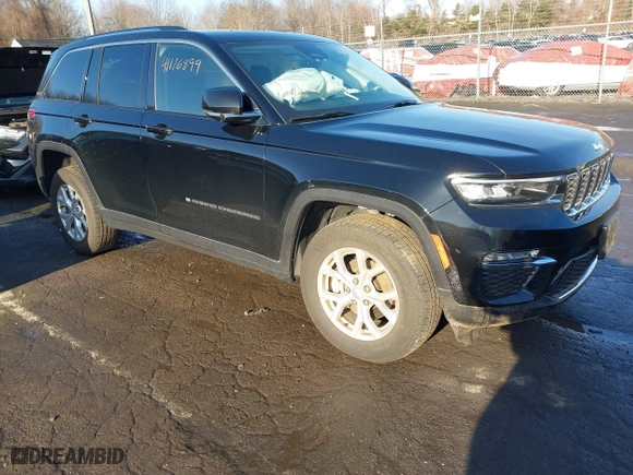 2023 Jeep Grand Cherokee Limited with VIN 1C4RJHBG7PC541939, listed as a IAAI auction lot 41116899 with 15,617 mi miles. Bid and sale history available at carsss.com. Image 1.