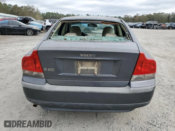 2004 Volvo S60 with VIN YV1RS61T842326873, listed as a Copart auction lot 76056544 with 287,967 mi miles and Salvage Title. Bid and sale history available at carsss.com. Image 6.