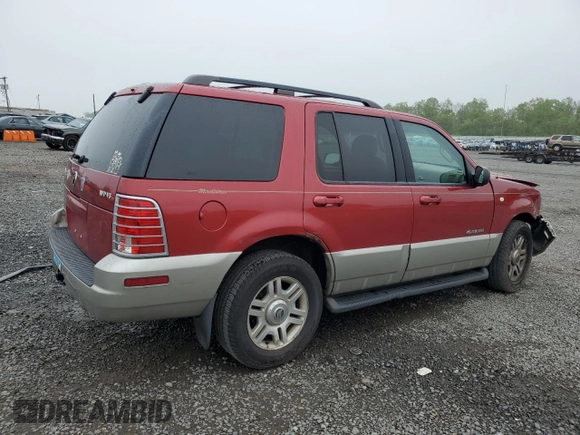 2002 Mercury Mountaineer z VIN 4M2ZU86W82UJ34069, wystawiony jako Copart lot #55499815 z przebiegiem 157 492 mil mil oraz Szkody całkowita. Historia ofert i sprzedaży dostępna na DreamBid. Obrazek 3.