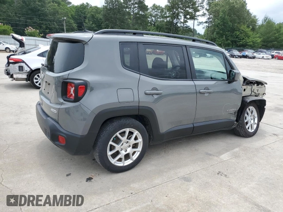 2020 Jeep Renegade Latitude with VIN ZACNJABB9LPL76621, listed as a Copart auction lot 59184145 with 27,827 mi miles and Clean title. Bid and sale history available at DreamBid. Image 3.