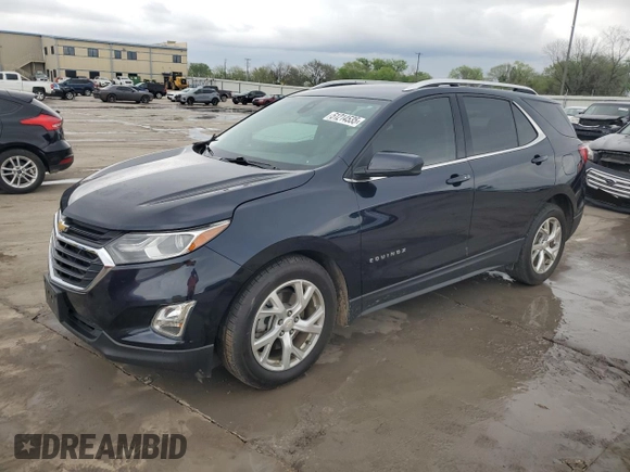 2020 Chevrolet Equinox LT with VIN 3GNAXLEX3LS655393, listed as a Copart auction lot 51214535 with 107,035 mi miles and Salvage Title. Bid and sale history available at carsss.com. Image 1.