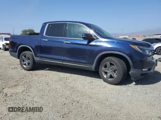 2021 Honda Ridgeline RTL-E with VIN 5FPYK3F75MB001663, listed as a Copart auction lot 61952705 with 52,093 mi miles and Salvage title. Bid and sale history available at DreamBid. Image 4.