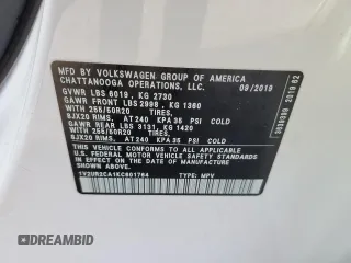 2019 Volkswagen Atlas SE z VIN 1V2UR2CA1KC601764, wystawiony jako Copart lot #51458185 z przebiegiem 107 477 mil mil oraz Szkoda całkowita • Salvage title. Historia ofert i sprzedaży dostępna na DreamBid. Obrazek 14.