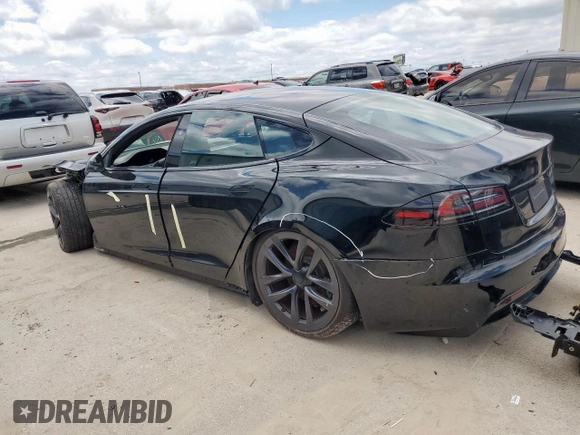 2024 Tesla Model S with VIN 5YJSA1E50RF539569, listed as a Copart auction lot 55690955 with Not provided miles and Salvage title. Bid and sale history available at DreamBid. Image 2.