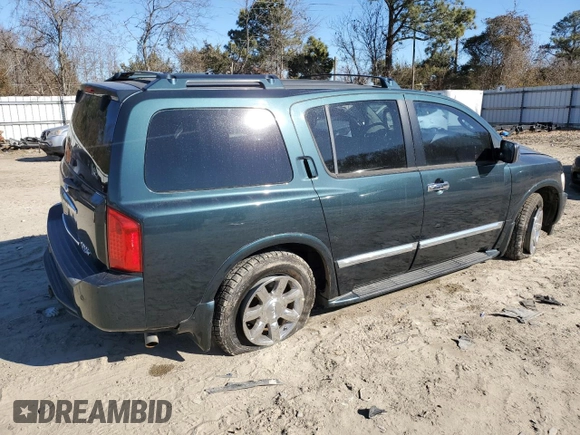 2005 Infiniti QX56 with VIN 5N3AA08A65N805075, listed as a Copart auction lot 43147485 with 110,750 mi miles and Salvage Title. Bid and sale history available at carsss.com. Image 3.