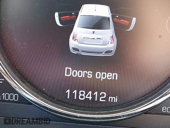 2015 FIAT 500 Sport with VIN 3C3CFFBR3FT696265, listed as a IAAI auction lot 40417640 with 118,412 mi miles and . Bid and sale history available at DreamBid. Image 15.