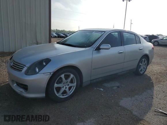 2003 Infiniti G35 w/Leather z VIN JNKCV51EX3M323196, wystawiony jako Copart lot #55445135 z przebiegiem 268 666 mil mil oraz Szkoda całkowita • Salvage title. Historia ofert i sprzedaży dostępna na DreamBid. Obrazek 1.