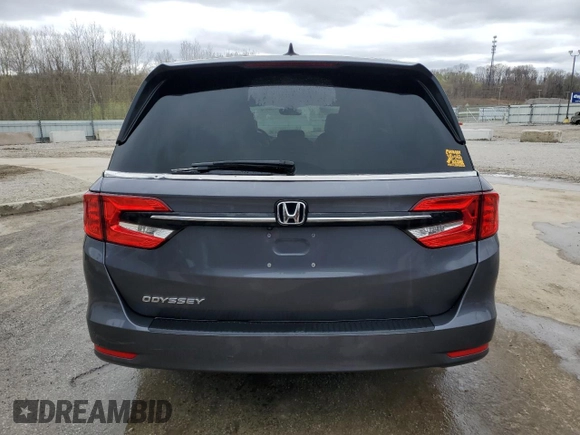 2021 Honda Odyssey EX-L with VIN 5FNRL6H76MB006265, listed as a Copart auction lot 50958395 with 60,662 mi miles and Salvage Title. Bid and sale history available at DreamBid. Image 6.